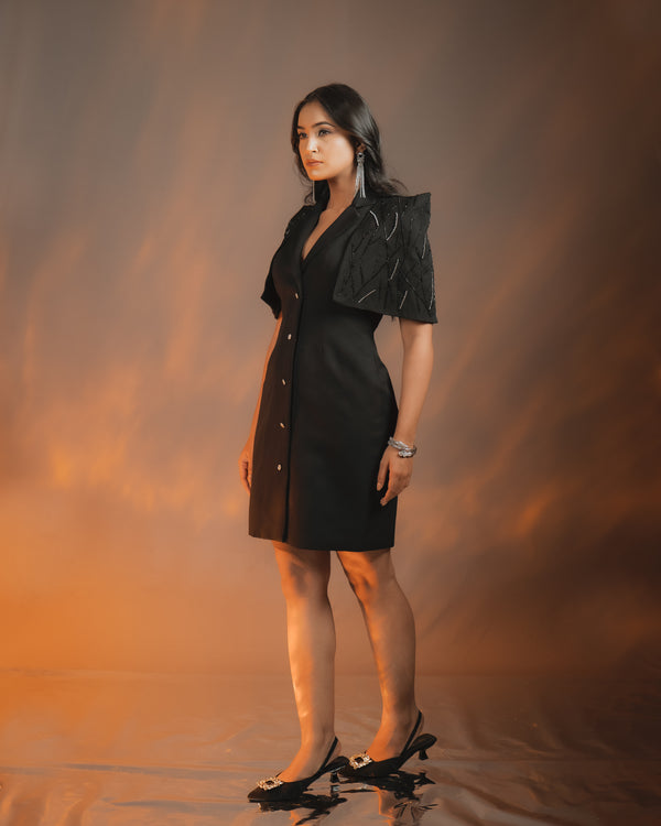 ZEN BLAZER DRESS BLACK