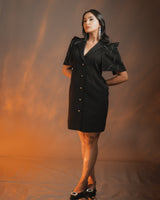 ZEN BLAZER DRESS BLACK