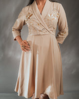 UNA SHAWL COLLAR DRESS